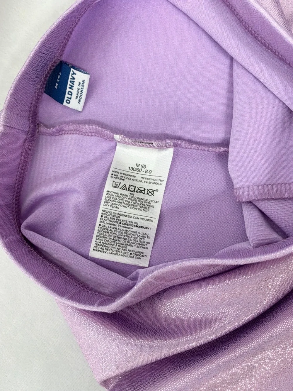 Old Navy Girls Pants Purple Sparkle Leggings & High-Rise Jegging Size 8